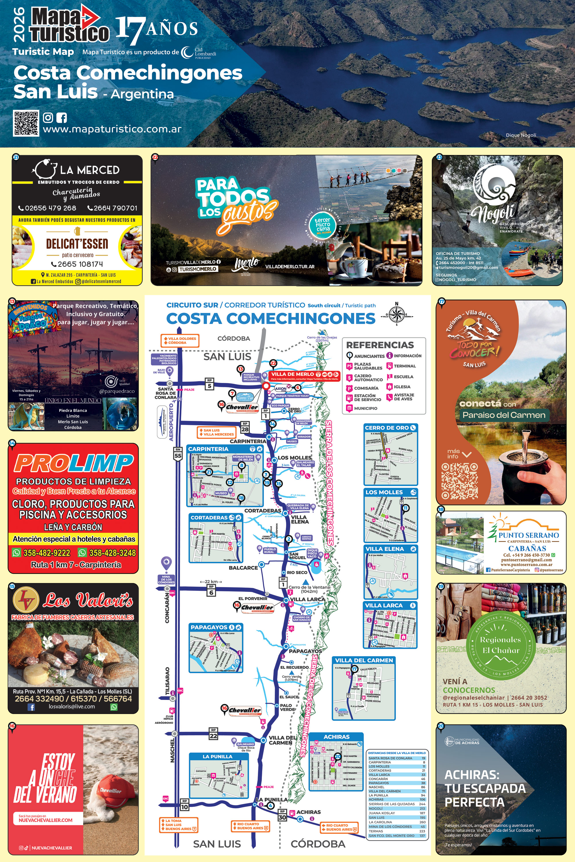 Mapa Costa Comechingones