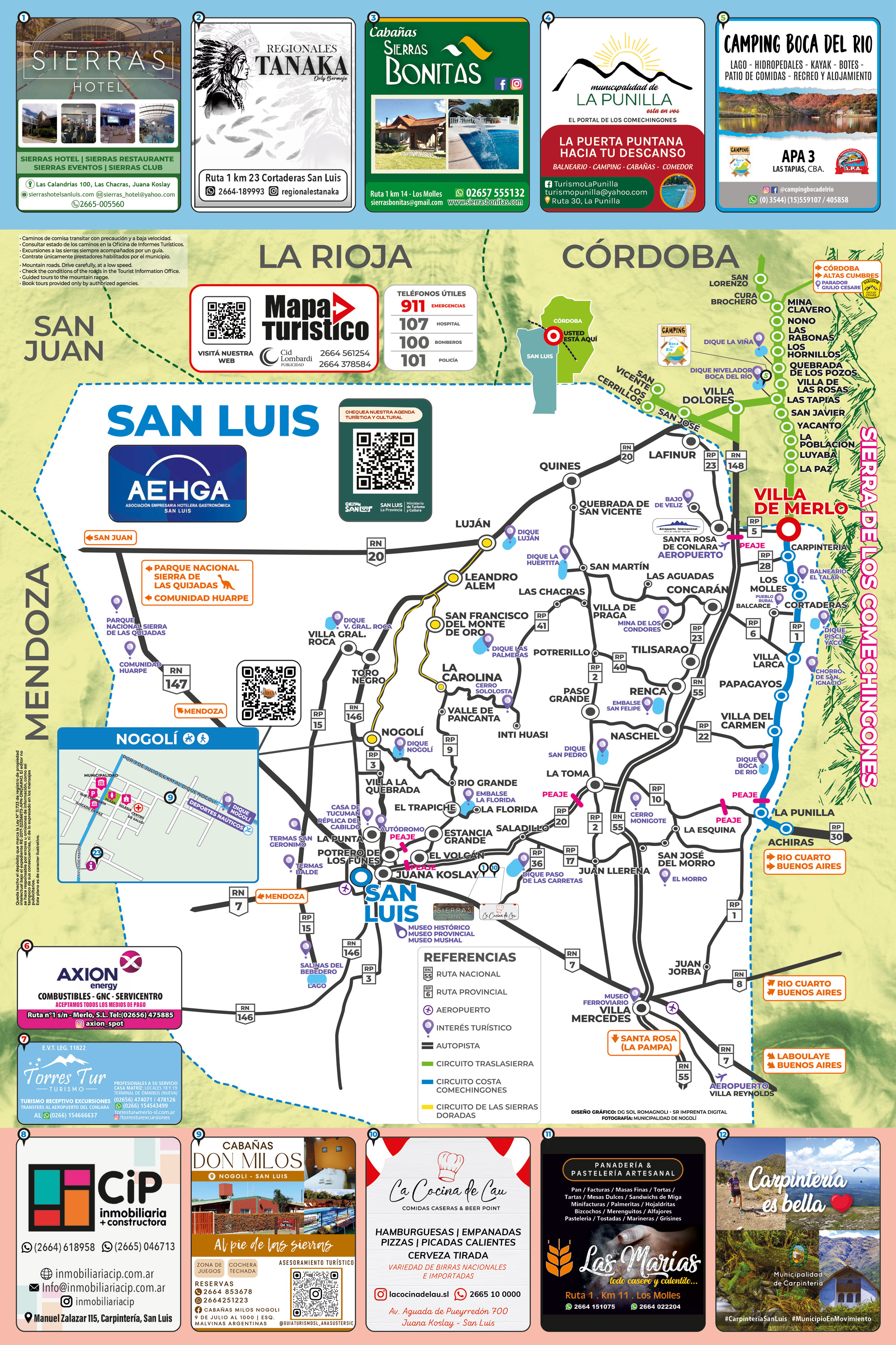 Mapa Costa Comechingones