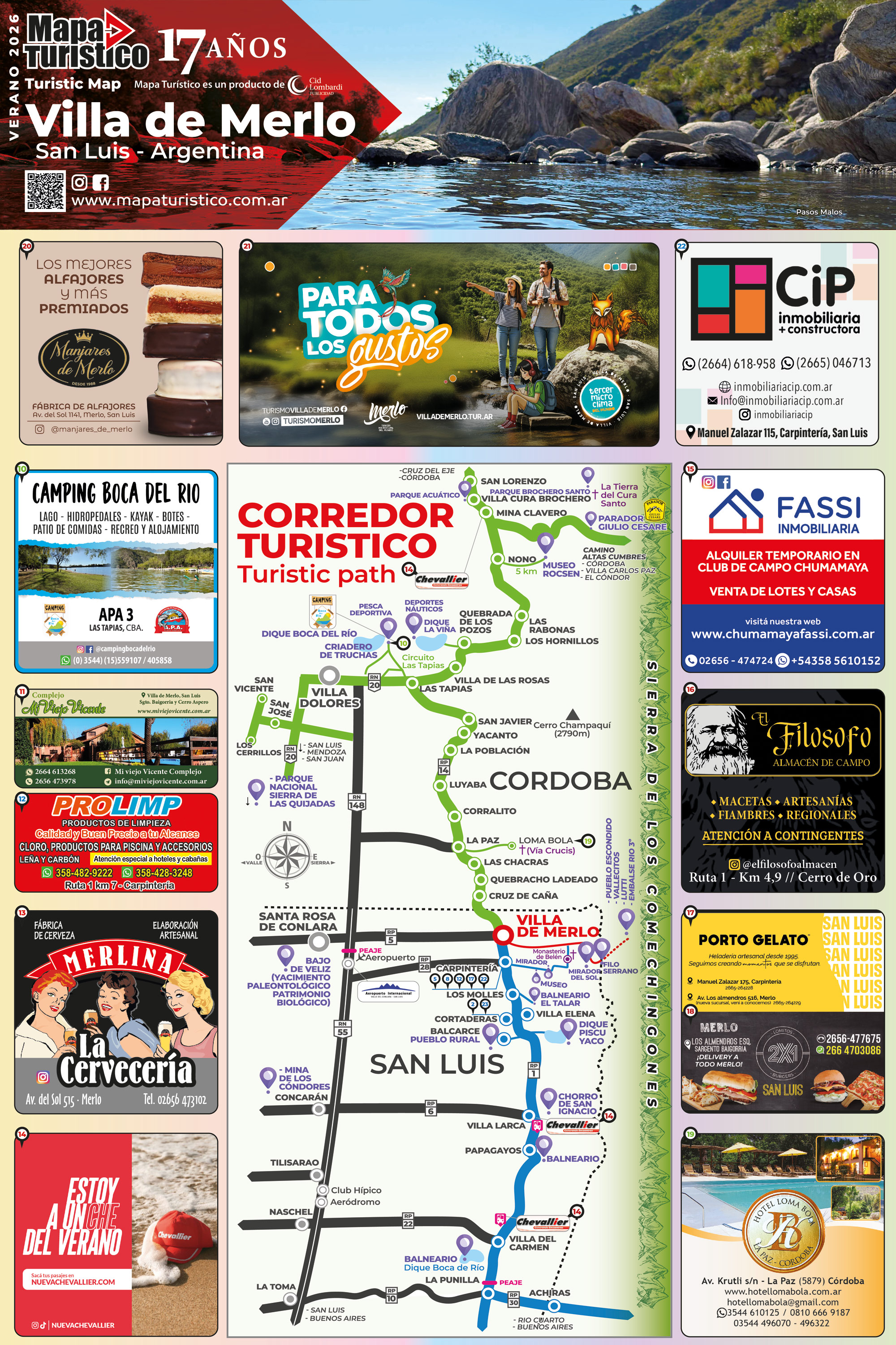 Mapa Turistico Merlo 2026