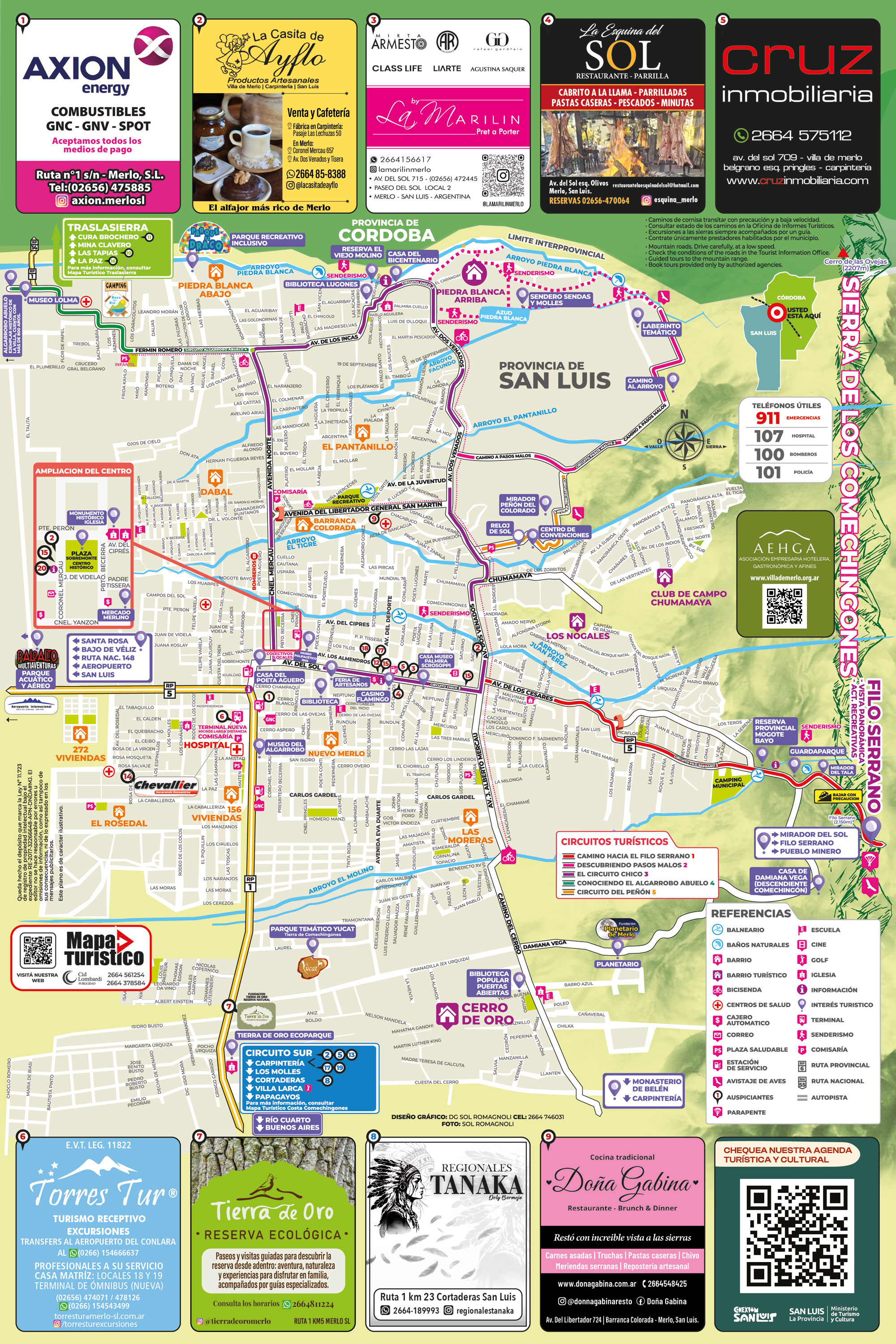 Mapa Turistico Merlo 2026